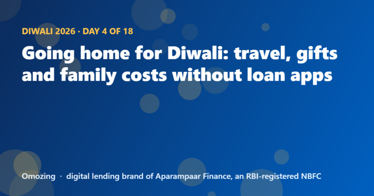 Going home for Diwali: travel, gifts and family costs without loan apps