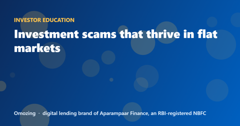 Investment scams that thrive in flat markets